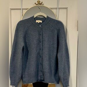 Sezane Summer Blue Emile Cardigan